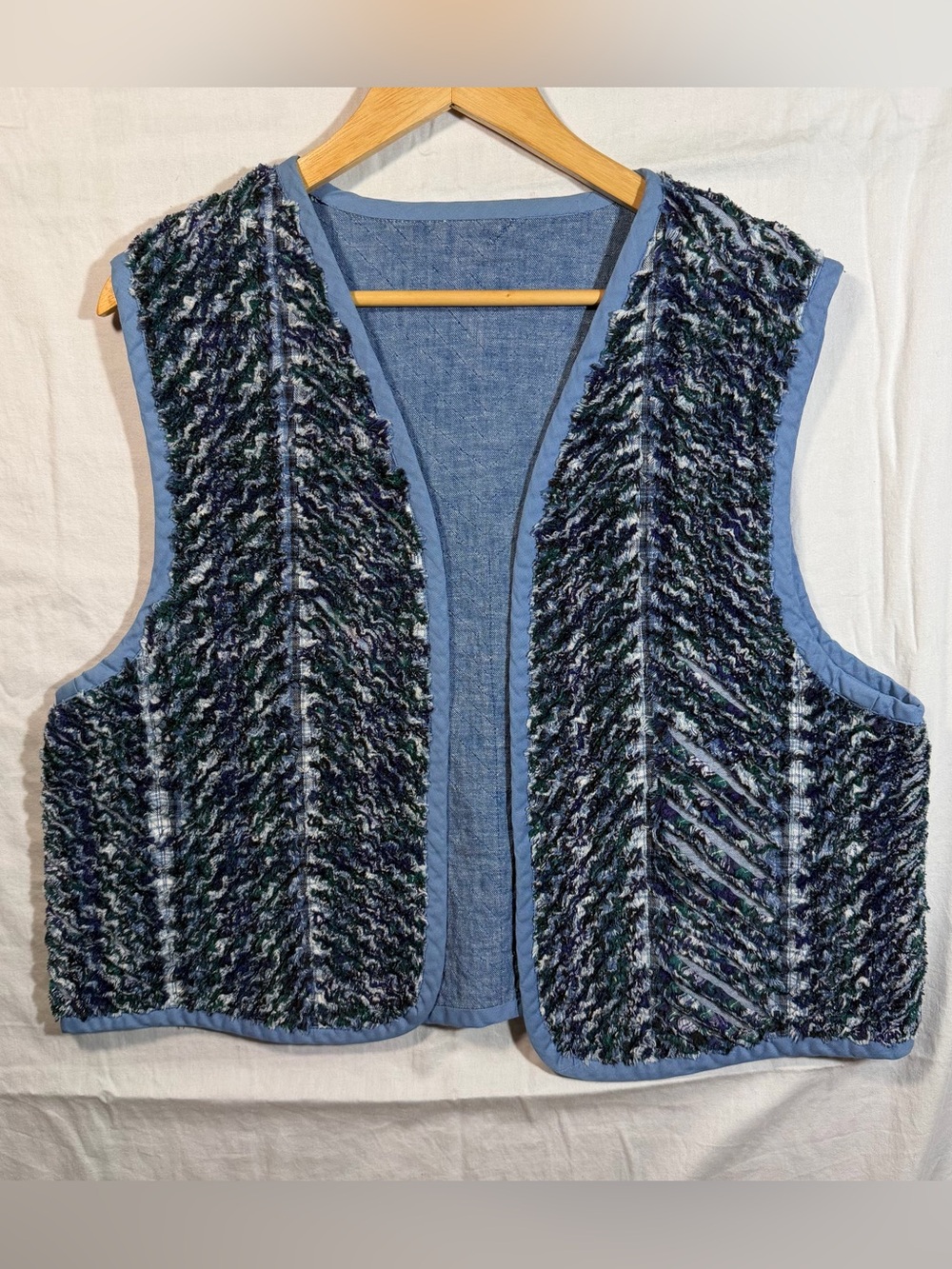 Vintage Handmade Art To Wear Textured Vest Large